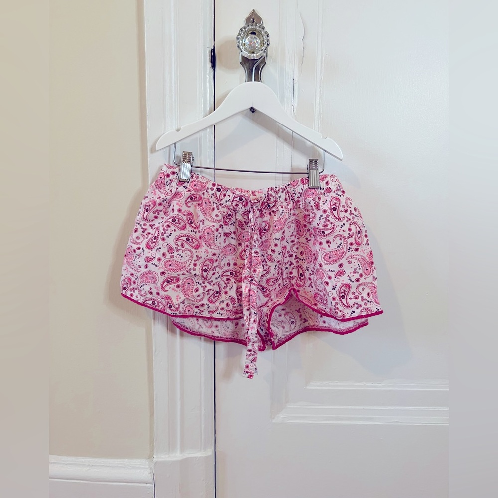 Pink Pajama Shorts, Size S